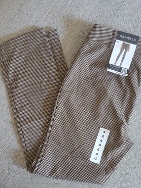 Rafaella Brown and Black Check Stretch Chinos